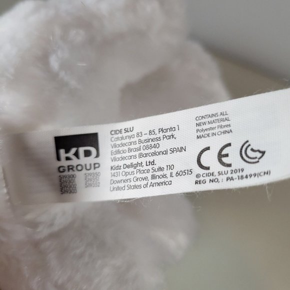 Kidz Delight White Princess Cat Plush with Star Necklace and Bow 8" Tall - Picture 5 of 5